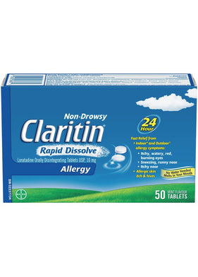 Claritin Rapid Dissolve 24-Hour Non-Drowsy Relief 10 mg, 50 ct