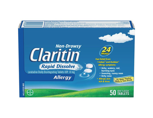 Claritin Rapid Dissolve 24-Hour Non-Drowsy Relief 10 mg, 50 ct