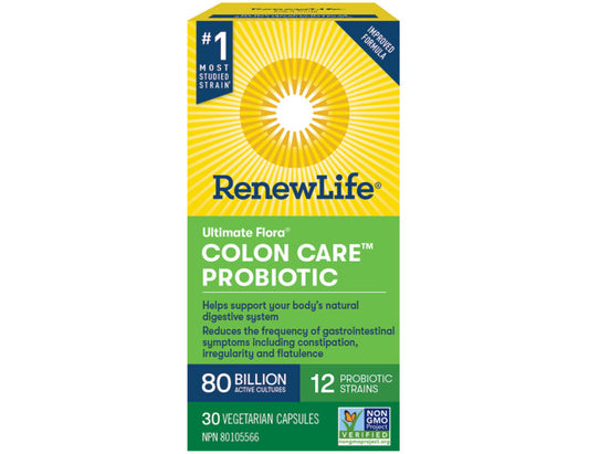 Renew Life Ultimate Flora Colon Care Probiotic – 30 Capsules