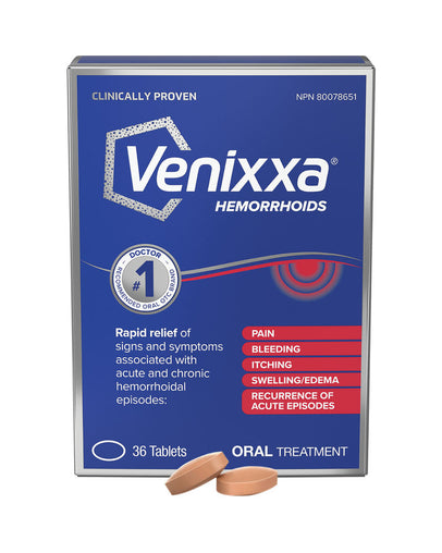 Venixxa Hemorrhoids 500 mg, 36 Tablets