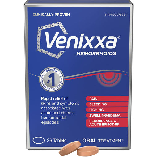 Venixxa Hemorrhoids 500 mg, 36 Tablets
