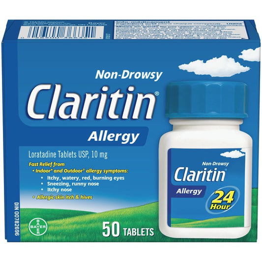 Claritin Allergy 24-Hour Non-Drowsy Relief Tablets 10 mg, 50 ct