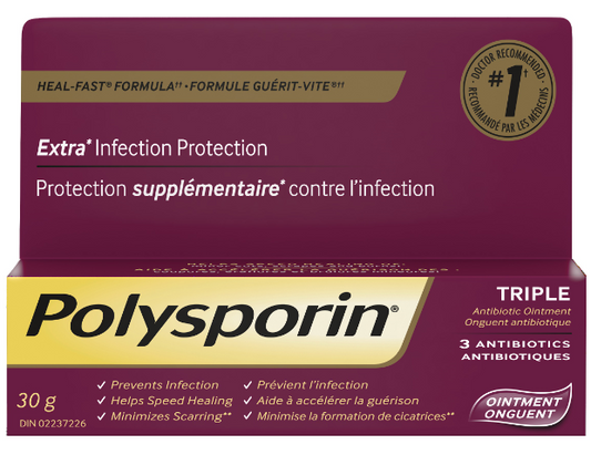 Polysporin Triple Antibiotic Ointment Heal-Fast Formula, 30g 30 g