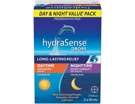 hydraSense Day & Night Eye Drops 2 x 10 mL