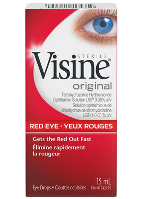 Visine Original Eye Drops for Red Eye – 15 mL