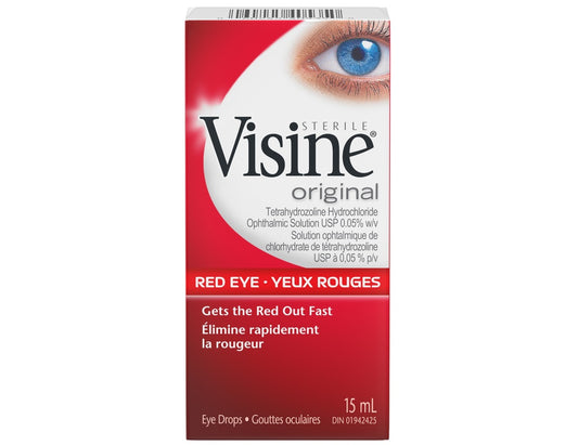 Visine Original Eye Drops for Red Eye 15 mL