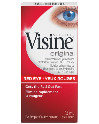 Visine Original Eye Drops for Red Eye 15 mL