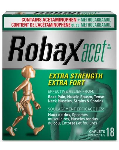 Robaxacet Extra Strength Blister Pack 18 Caplets