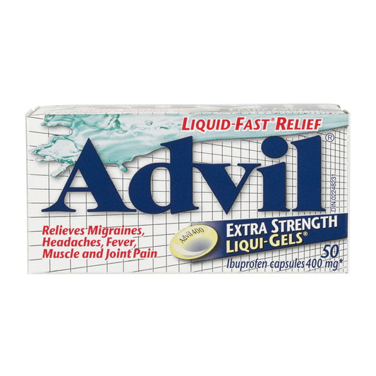 Advil Extra Strength 400mg Liqui-Gels Solubilized Ibuprofen 50 Count