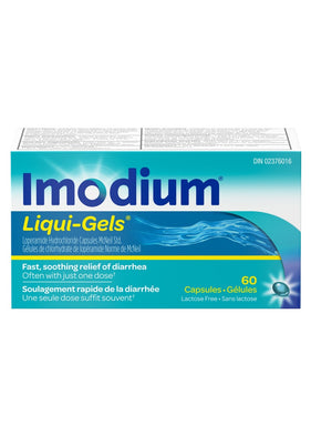 Imodium Liqui-Gels Fast Relief of Diarrhea with Loperamide Hydrochloride 60 Count