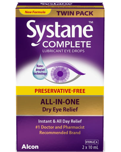 Systane Complete Preservative-Free Eye Drops Twin Pack 2 x 10 mL