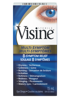 Visine Multi-Symptom 8-Symptom Relief, 15 mL