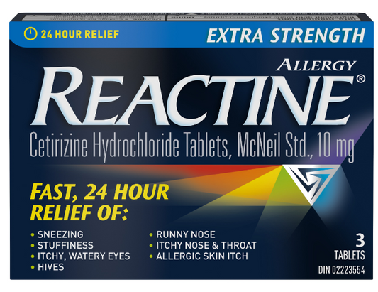 Reactine Extra Strength 3 Tablets 3 Tablets