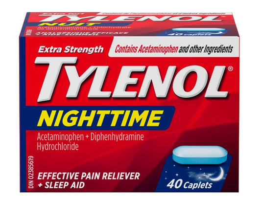 Tylenol Extra Strength Nighttime Caplets 40 Caplets