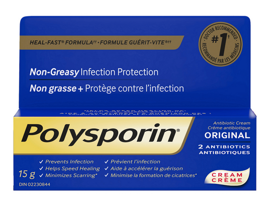 Polysporin Original Antibiotic Cream, Heal-Fast Formula, 15g 15 g