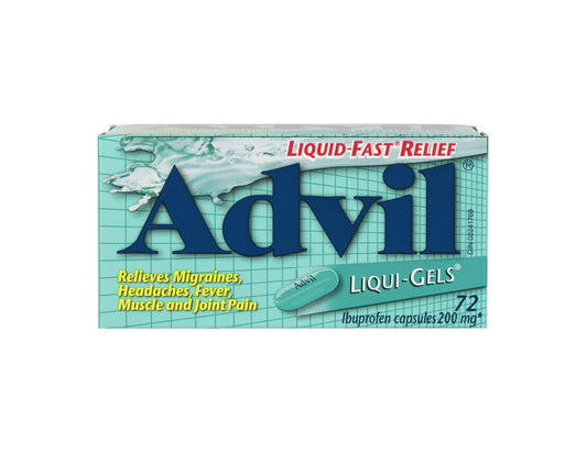 Advil Liqui-Gels 200mg Solubilized Ibuprofen 72 Count