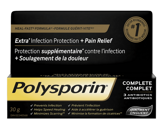 Polysporin Complete Antibiotic Ointment, Heal-Fast Formula, 30g 30 g